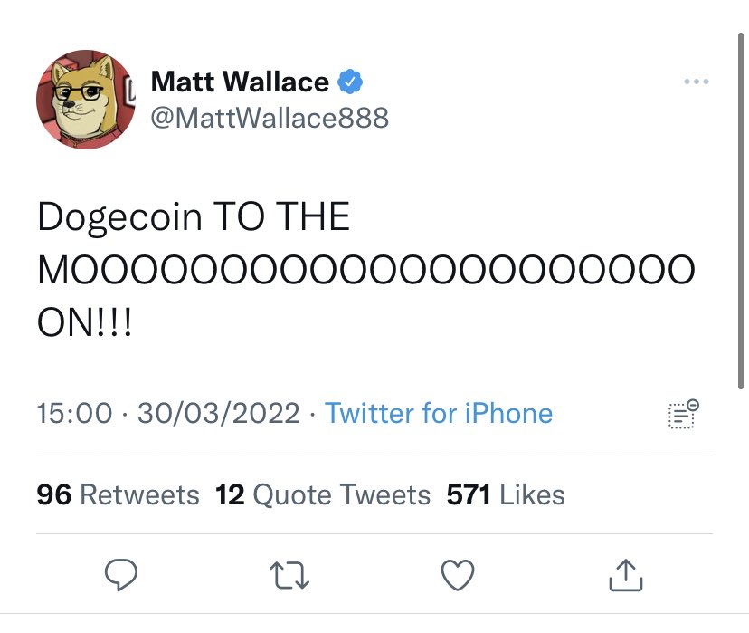dogeofficialceo's tweet photo. Retweet if you want @mattwallace888 to distance himself from #dogecoin once and for all.

The #doge community has room for everyone besides criminals &amp; scammers! 

#DoOnlyGoodEveryday https://t.co/kK6og8cOQN
