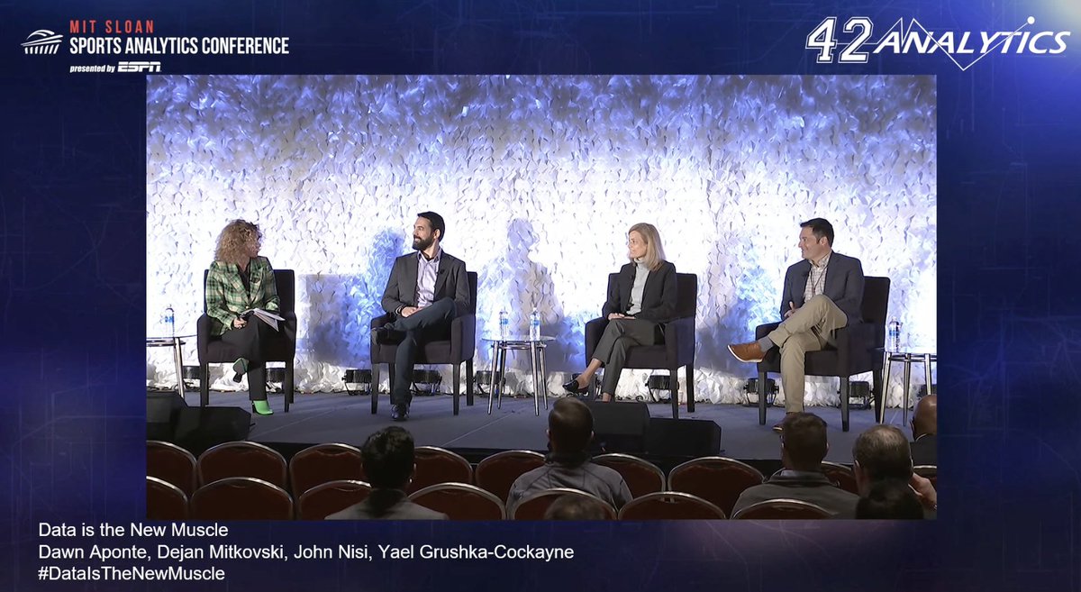 John_Nisi's tweet photo. Earlier this month I had the pleasure of joining Dawn Aponte (@NFL), Dejan Mitkovski (@FanDuel), and @grushkay (@DardenMBA) at the @MITSloan Sports analytics conference for a panel discussion, "#DataIsTheNewMuscle: Technology and Sports." Watch it here: https://t.co/YyPr0v1AWw https://t.co/cw4onRlVyX