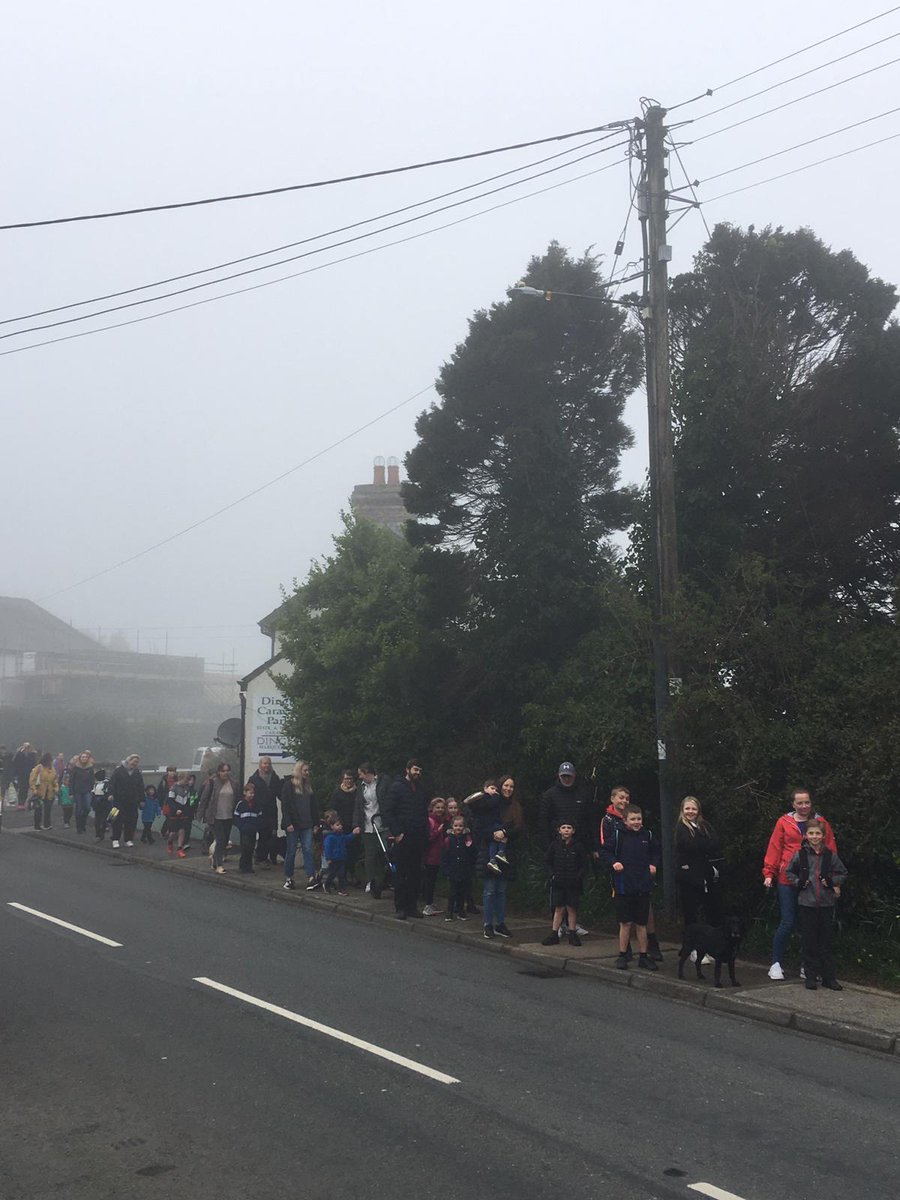 narberthschool's tweet image. What a fantastic, and foggy, walking bus to school this morning! Over 50 pupils, parents, governors and staff chose to make an #activejourney to school as part of our #BigWalkandWheel challenge for @SustransCymru. Ziggy the Zebra from 
Gwych! Diolch yn fawr iawn i chi gyd!