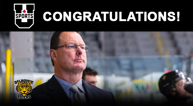 DalTigers's tweet photo. Congratulations Donz! 

Tigers men's hockey head coach Chris Donnelly had been named the @USPORTSca Fox 40 Coach of the Year! This is the first time a Tigers men's hockey coach has earned this award!
https://t.co/4n2w71sSoN https://t.co/XG22bYYNcd