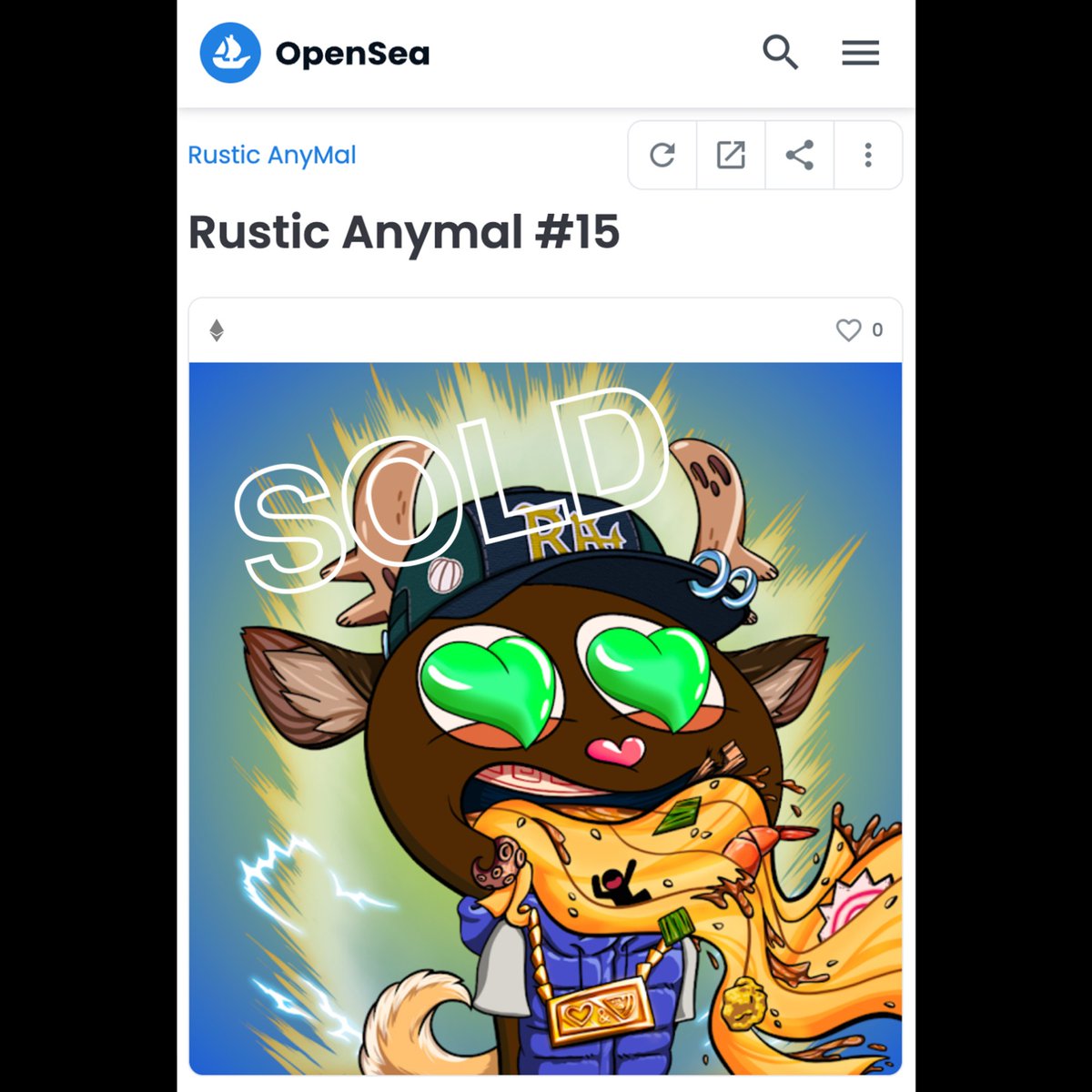 Rustic_AnyMal's tweet photo. Rustic AnyMal #15 has been sold!🤩
Private mint price 0.065 eth

🐰🐱🐶🐹🐮
#NFT #MINT #GameFi https://t.co/Drb48DeUSZ