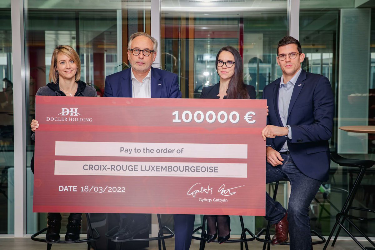 DoclerHoldingLU's tweet photo. In the framework of our donation to @CroixRougeLu , @LucScheer, Management Board Member of Red Cross Luxembourg, spoke to our colleagues in our office about the situation unfolding in Ukraine, what the Red Cross is doing to help those affected, and how we can support. https://t.co/I8M6NwGuog