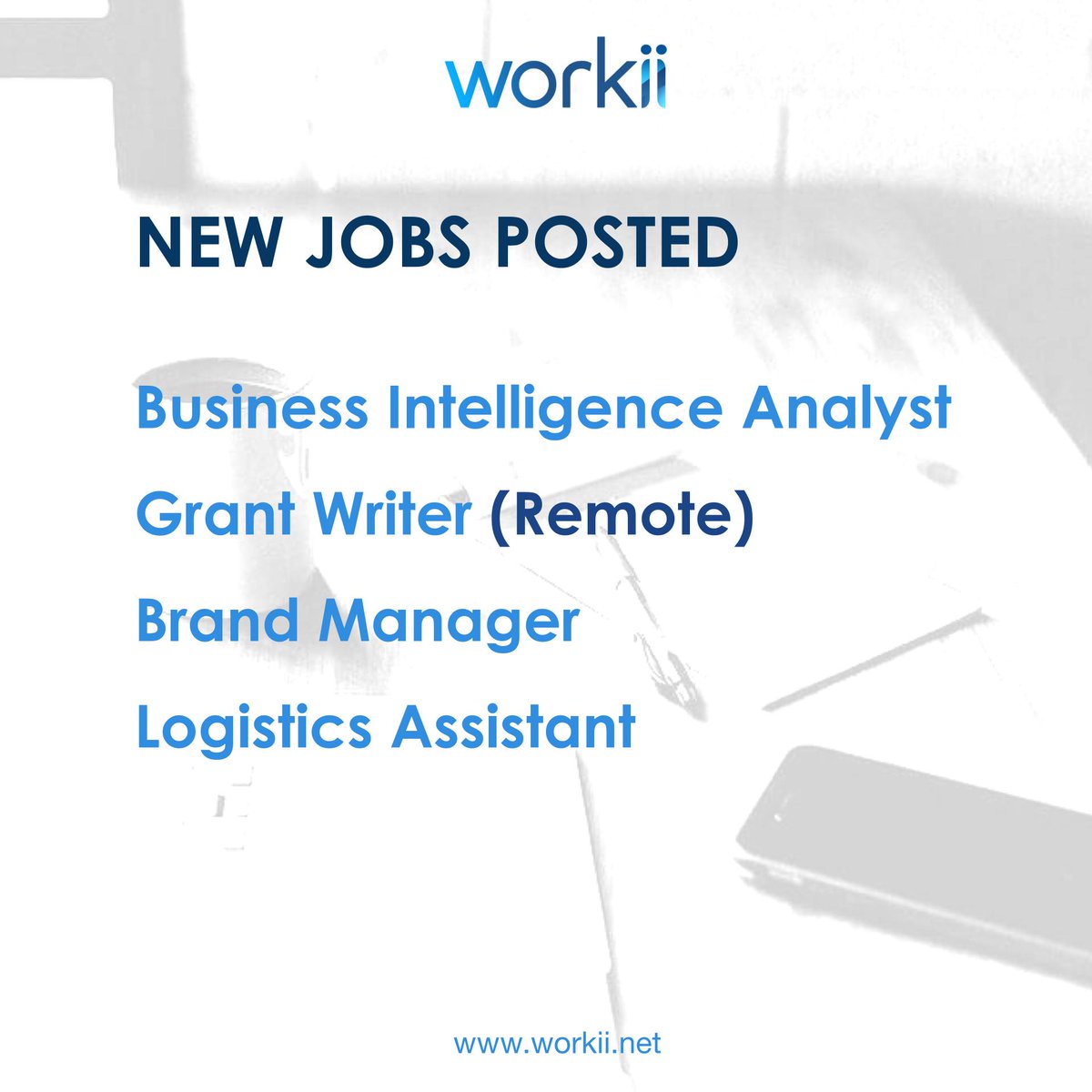 workii_app's tweet photo. New Jobs Posted! 🚩

Our Caribbean clients are offering jobs in the following fields (be sure to check for the project location in the job description for non-remote jobs).

Click on the link: https://t.co/g6K2BgPtEU for more details. 

Good luck! 🍀

#jobs #opportunities #career https://t.co/ZCfAT8p4ML