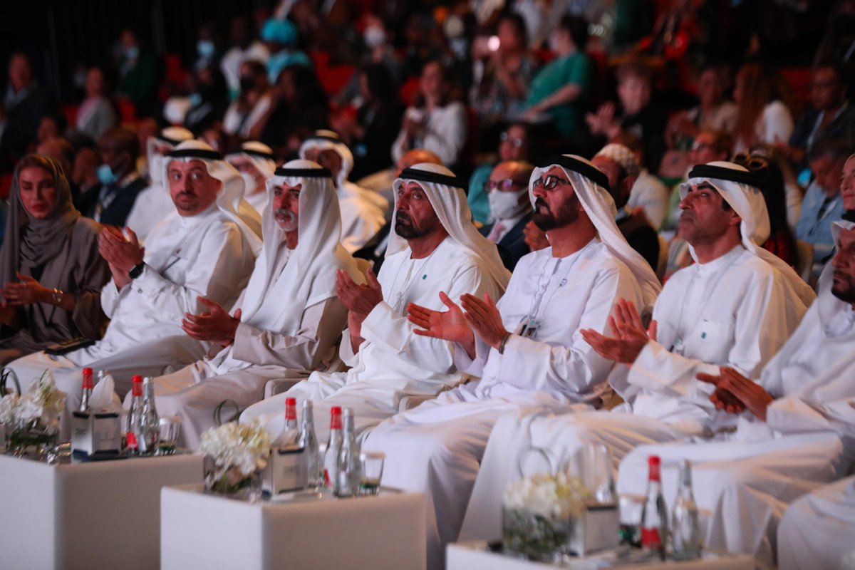His Excellency Sheikh Nahyan bin Mubarak Al Nahyan, Minister of Tolerance &amp; Co-existence of UAE. &amp; Her Royal Highness Princess Lamia Bint Majed Saud AlSaud, Secretary-General, of Alwaleed Philanthropies inaugurated the opening ceremony of #IHS2022 #InternationalHumanitarianSummit