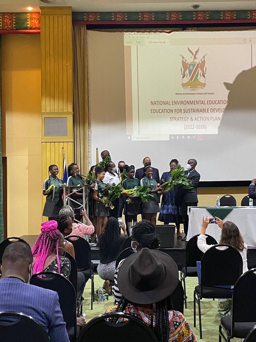 NamNatCom's tweet photo. Launch of the National Environmental Education and Education for Sustainable Development Strategy and Action Plan (2022-2026), by the Ministry of Environment, Forestry and Tourism that took place on 29 March 2022, at NamPower Convention Centre https://t.co/8xRNImyiIw