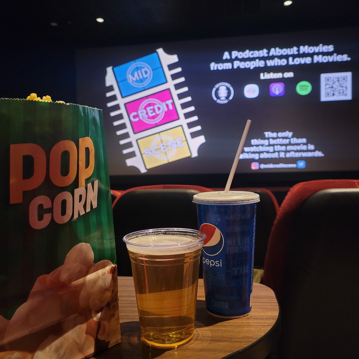 Cozied up in the @theApolloCinema for #Studio666Movie . Eyes filled with tears from fear, laughter, and sadness. #lovediesyoung @foofighters @midcreditscene #LSharp 1,3,5,7.