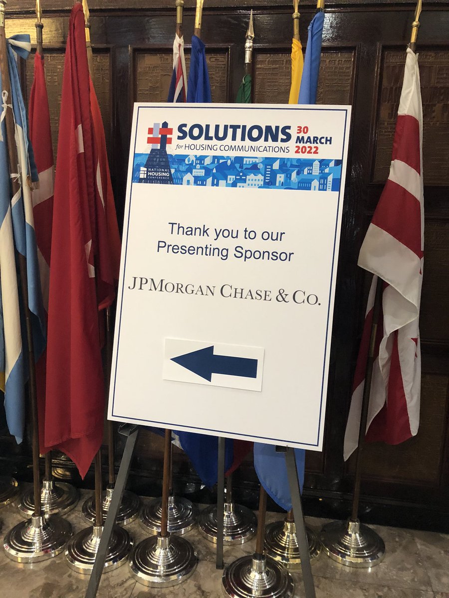 CarolineRVal's tweet photo. Excited for today’s #SolutionsComms! Encouraging to hear about @jpmorgan’s commitment to #affordablehousing. @natlhousingconf @OppFinance https://t.co/8YGFwAEWzT