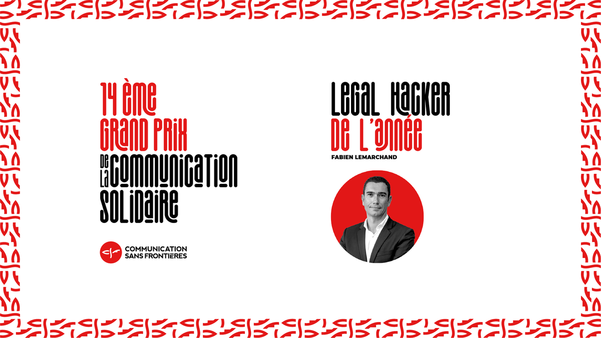 ComWBorders's tweet photo. 🏆 [14e Grand Prix de la #ComSolidaire]
Félicitations à @flemarch : "Legal Hacker" de l'année dans le cadre du #GrandPrixdelaComSolidaire2022 👏
#Hack4values https://t.co/oDoGExhYfy