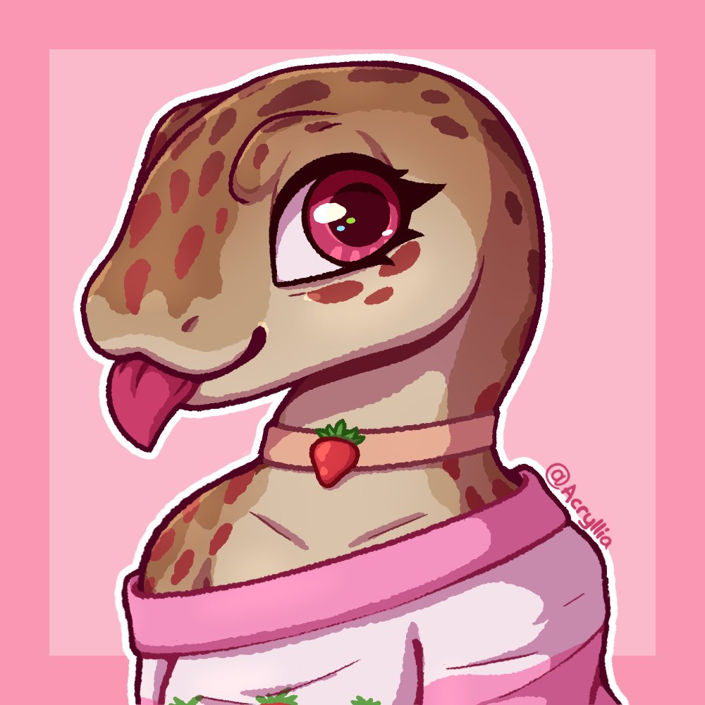 Acryllia's tweet photo. Had to draw the pretty strawberry gecko :O
DTPAY for MusicBear42
She might have ended up looking more like a snake though lol I still need practice with more unique species!

#furry #furryart #furryartist #Artfight #drawthepersonaboveyou  #DTPAY #geckooc #geckosona #scalie https://t.co/jfkSv3PWft