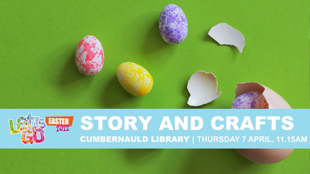 LibrariesNL's tweet photo. Join us at #CumbernauldLib on Thu 7 Apr, 11.15am for our #LetsGoEaster Story and Crafts. Suitable for all ages. Book in advance on 01236 632702. There's also a Make an Easter Bonnet session in #Cumbernauld Museum the day before too.
More info at: https://t.co/3sFcWlcT58 https://t.co/O351B98aOA