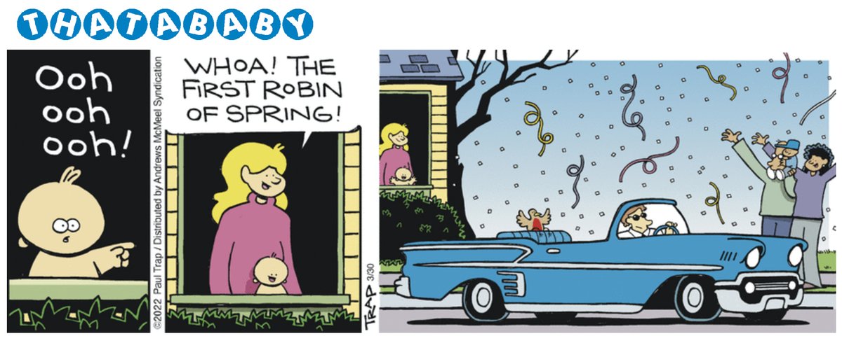 ThatababyComic's tweet photo. Celebrity Sighting!
https://t.co/CJHKfRs2kk #thatababy #firstrobin #robin #spring #spring2022 #parenting #ornithology #birdwatching https://t.co/lMbgGEWJXN