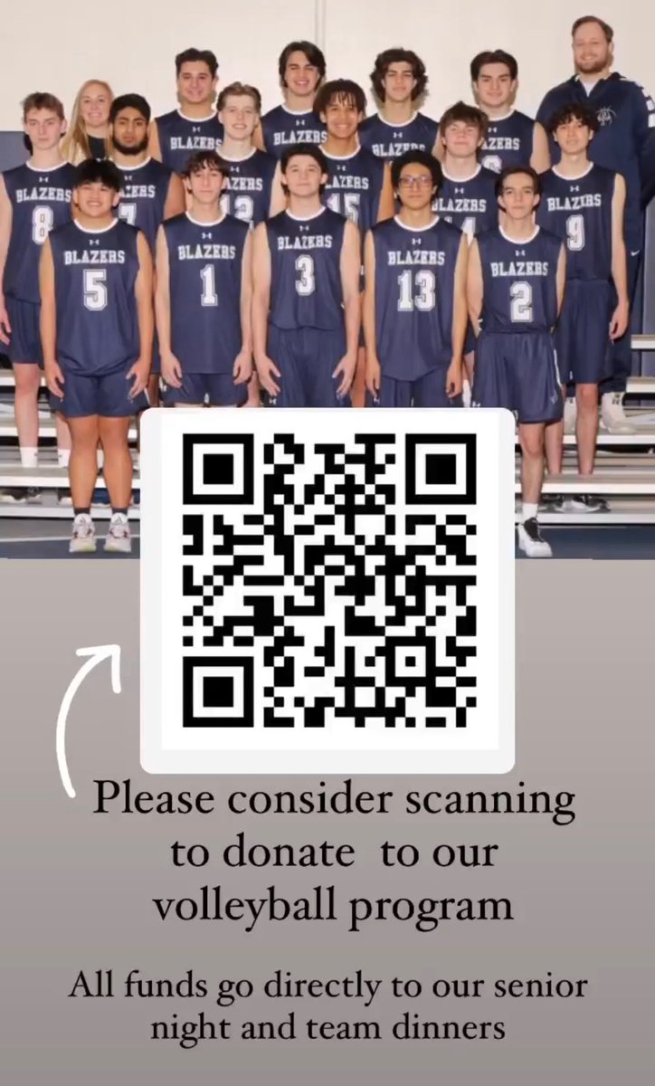 AT_MensVB's tweet photo. Please consider donating to our program by scanning this QR code. All money is being raised for Senior Night and Team Dinners #TrustTheProcess https://t.co/eHhtT3bLFt