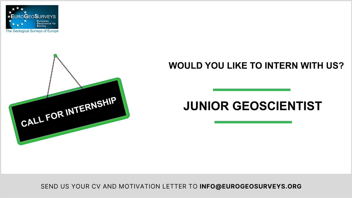 📢 We’re hiring! 

Apply to join our team today!
🔍 Junior Geoscientist Internship
📍 Brussels, Belgium
📅 Apply by Monday 18 April 2022

More information on our website: 🔗eurogeosurveys.org/about-us/work-…

#jobs #hiring #internship #EU #geoscience