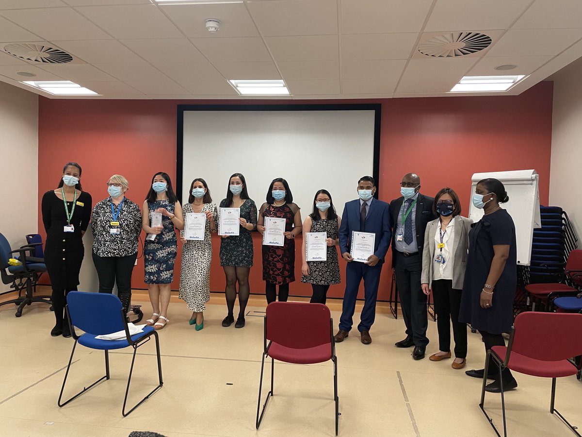 purpleJeni31's tweet photo. Meet theatre staff successfully completed in-house anaesthetic course module (Greenwich Uni accredited)in the midst of pandemic.  Smart recruitment strategy for anaesthetic practitioner shortage! ⁦@NewhamHospital⁩ ⁦@NewhamTheatres⁩ #developownpeople #fillthegaps https://t.co/OFlvBALnLk