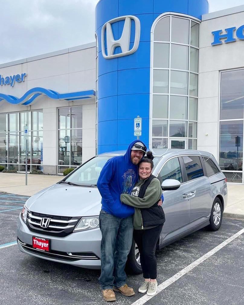 thayerhonda's tweet photo. Tara and Joel, we hope your new Honda Odyssey is everything you dreamed of! Thanks for choosing Thayer Honda for your family vehicle! 🚙 #ThinkThayer #HondaFam https://t.co/6SoEVIXlWs