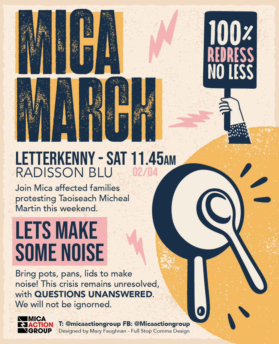 crumblinghomes's tweet photo. Please Support Your Family, Friends And Neighbours. Everyone Knows Someone Who Has A Mica Home. Saturday Is The Day To Show @MichealMartinTD That Well Frankly We Want This MESS Sorted. We Started This Stronger Together And We Will End It The Same Wayโค #micaQuestions #micaredress https://t.co/zonM5Fp1PW