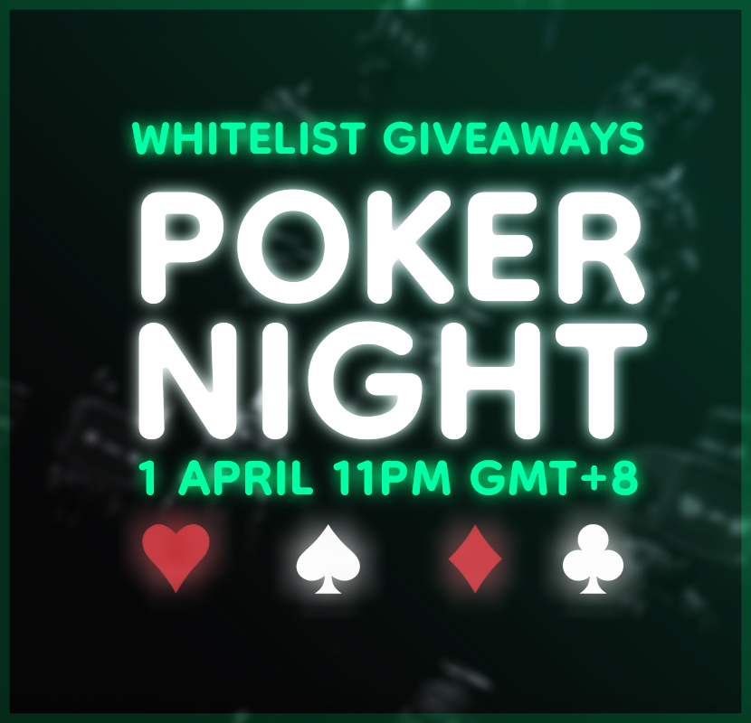 🎉1ST APRIL POKER NIGHT🎉

ALSO 5 WL GIVEAWAY FOR SHARING THIS POST
1) Follow  
@bobotsnft

2) Join our discord (Link in bio)
3)❤️ &amp; 🔁, Reply to this tweet how you found us

Ends in 24hours - GL

See y'all on poker night, winners gets WL 🤖
 
#Arbitrum #WLGiveaway #NFTGiveaway