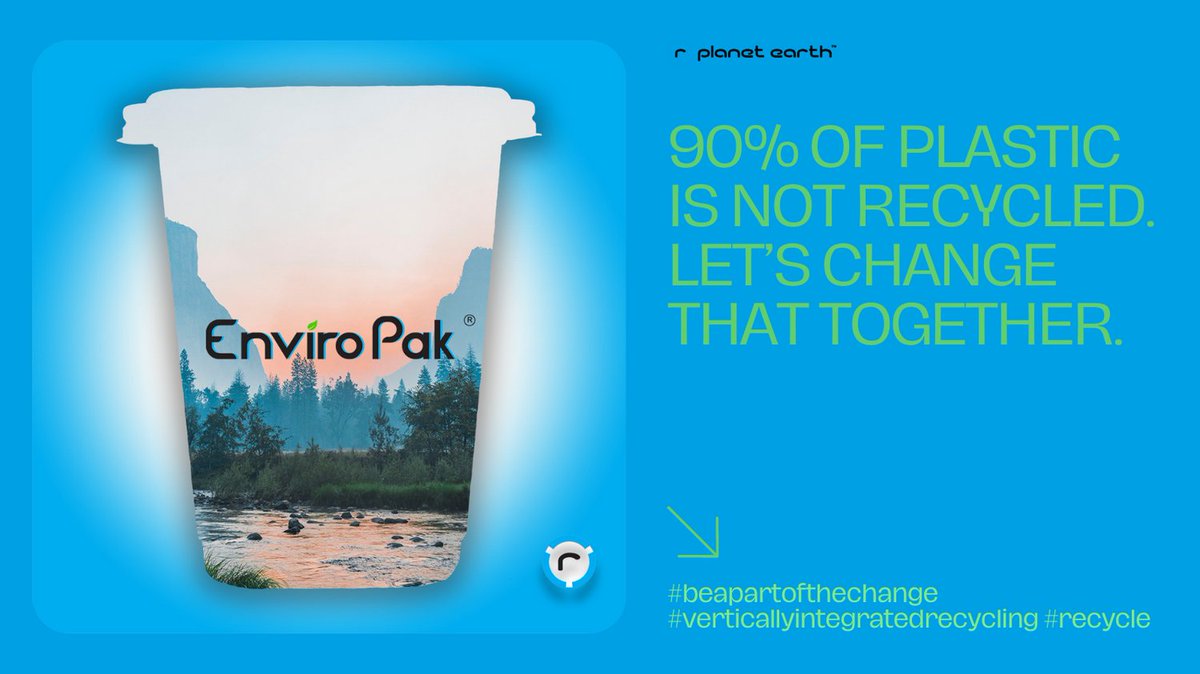 EarthRplanet's tweet photo. Always remember to recycle. 

Connect with us if you're looking to use recycled plastics in your packaging! #bepartofthechange #recycling #recycledplastic https://t.co/6CnkPriI1E
