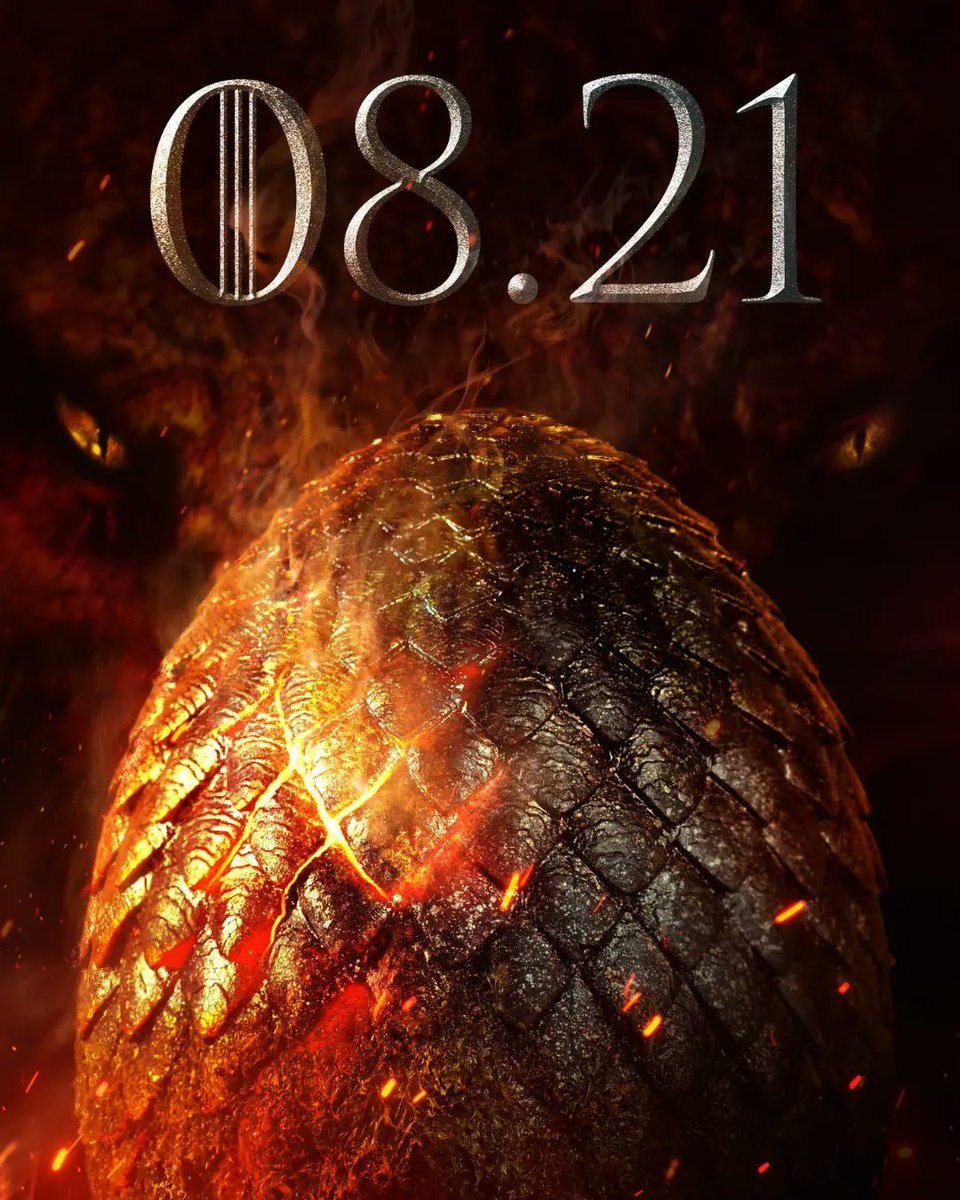 PortalASOIAF's tweet photo. Toda glória e fúria da Casa Targaryen tem data marcada para começar e vem com muito Fogo &amp; Sangue. 
#HouseOfTheDragon https://t.co/D4FiRpY1oC