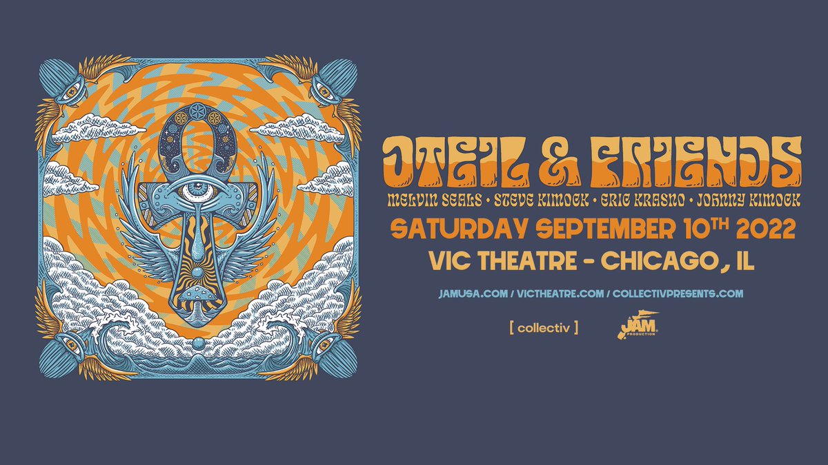 Just Announced: <a href="/OteilBurbridge/">Oteil</a> &amp; Friends take over the Vic Theatre on Saturday, September 10th including: <a href="/MelvinSeals/">Melvin Seals</a>, <a href="/KimockMusic/">Steve Kimock</a>, <a href="/erickrasno/">Eric Krasno</a>, and <a href="/JohnKimock/">John Morgan Kimock</a>! 

🎟️ Tickets on sale NOW: bit.ly/oteilandfriend…