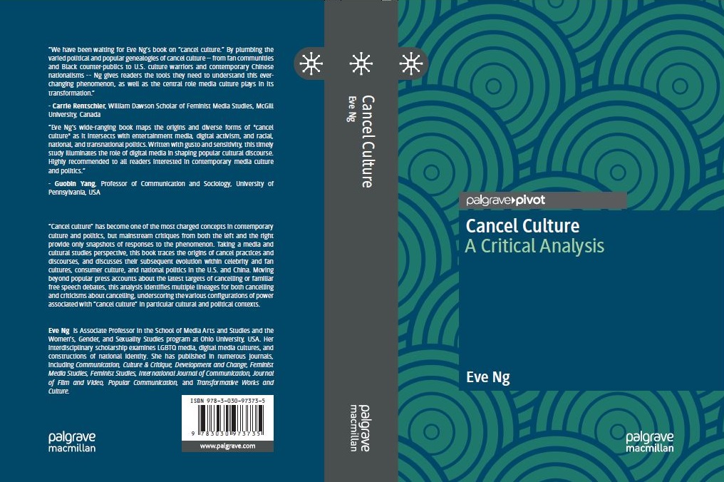 Thrilled that my book, Cancel Culture: A Critical Analysis, is now out! The 1st book to examine "cancel culture" with a critical media studies lens, tracing multiple lineages for both cancel practices and cancel discourses: link.springer.com/book/10.1007/9…