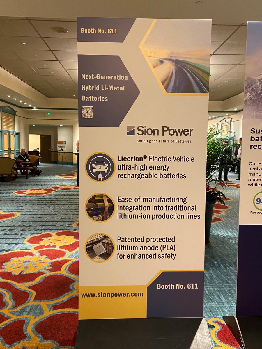 SionPowerCo's tweet photo. Things are busy at the International Battery Seminar in Orlando. Stop by booth 611 and say hello! #floridabattery #automotiveindustry https://t.co/gvj0N8JIvs