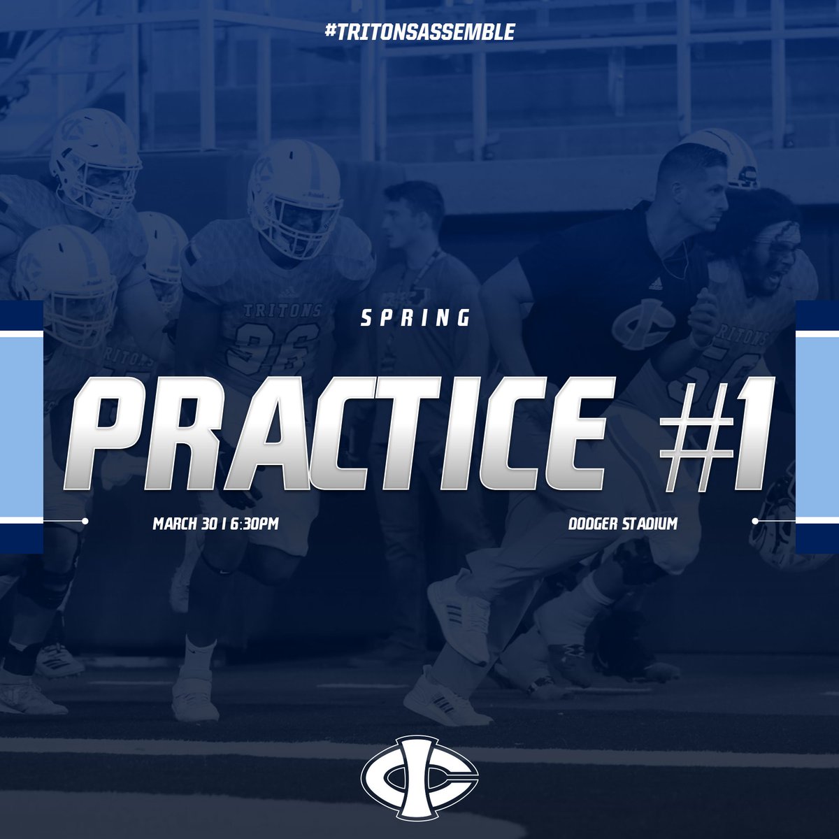 Tritons set to take the field tonight for the opening of Spring practices!  #RTR