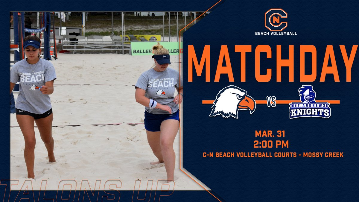 It's senior day for <a href="/lindseygeurin/">lindsey</a> and <a href="/morgansiwiec/">Morgan Siwiec</a> 
<a href="/cnbeachvb/">Carson-Newman University Beach Volleyball</a> 

🦅 🆚⚔️
🕜 2:00 PM (Senior Day at 1:30)
📍 Mossy Creek