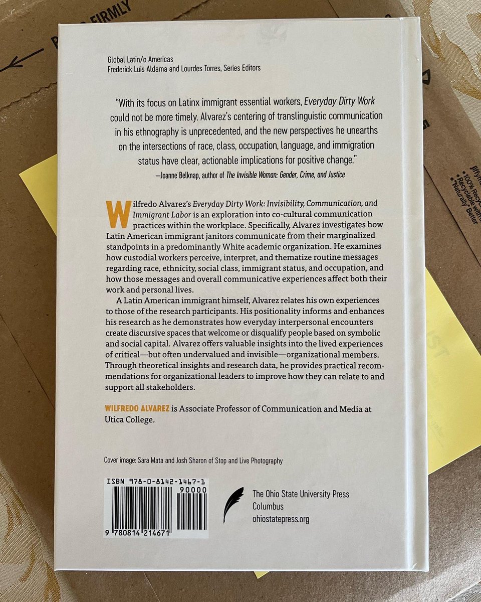 Congratulations to my brother, <a href="/AlvarezWilfredo/">Wilfredo._. Alvarez</a> , on his new publication!  #everydaydirtywork