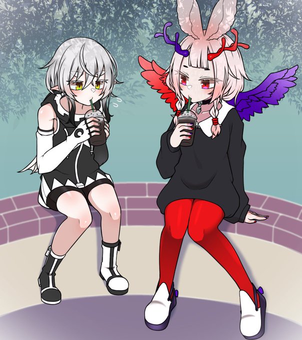 うちよそ モノクロちゃんとジャッカロープちゃん 