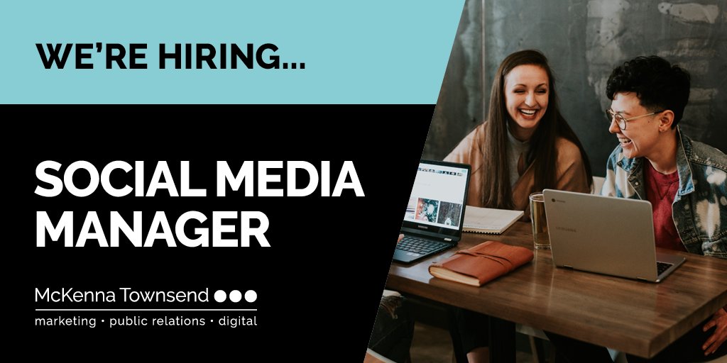 We’re hiring! We’re looking for a top notch social media manager to join our team. If you think this role could be for you, please get in touch: mckennatownsend.com/careers/ 

#socialmediamanager #wearehiring #socialmediajobs #dreamclients #awardwinningagency