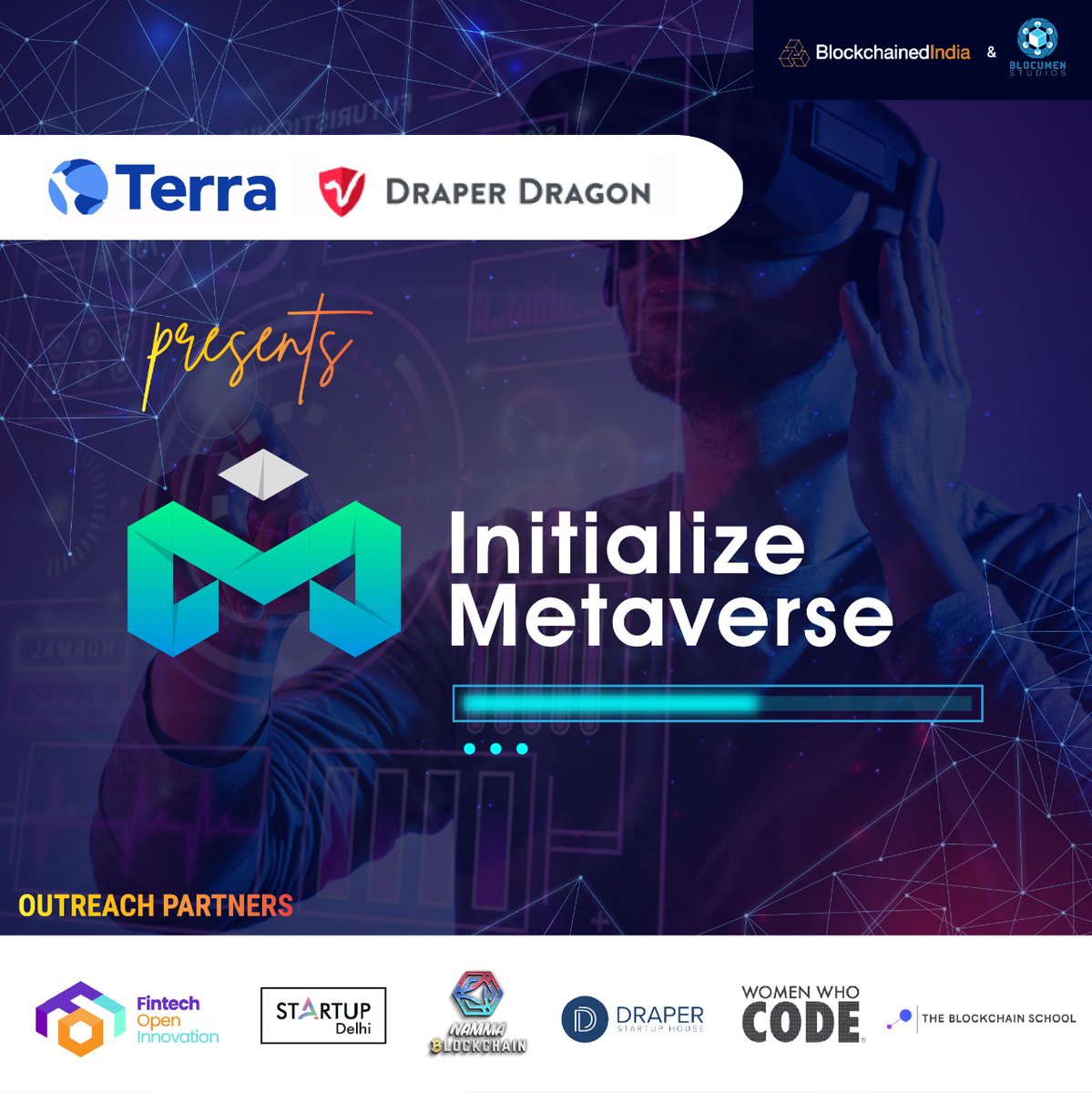 Gear up for #Metaverse Bytes, where an exciting panel of some leading #web3 startups ignite the Metaverse spark. @Blockchained India's #IntializeMetaverse is the place to be

When: 2 April 2022 | 6 pm IST
Where: Airmeet
Reserve your spot at ground zero⬇️: bit.ly/3iHGqqW