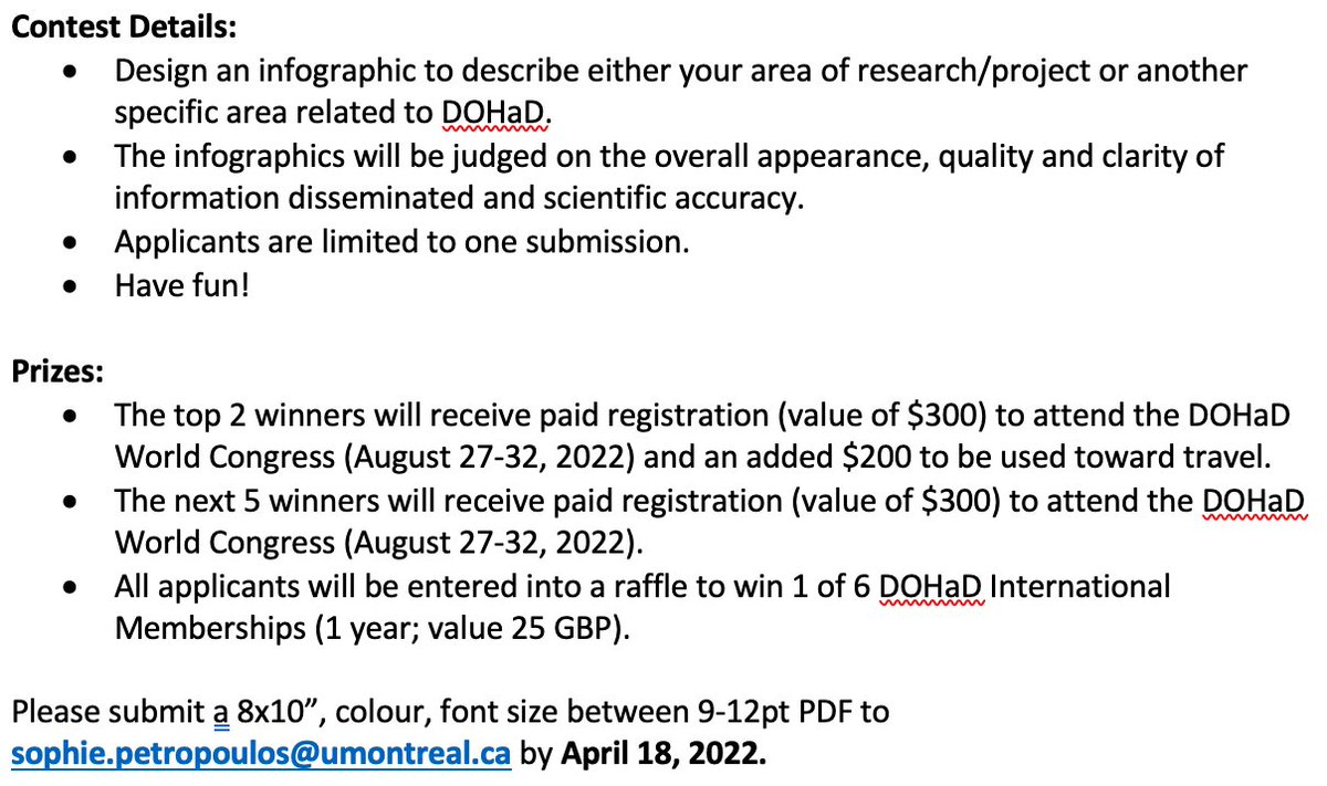 Dohadcanada's tweet photo. Calling all @Dohadcanada trainees! The submission deadline for the infographics contest has been extended to April 18. Great way to show off your creativity and showcase your exciting work! https://t.co/DLNDaIbOKl