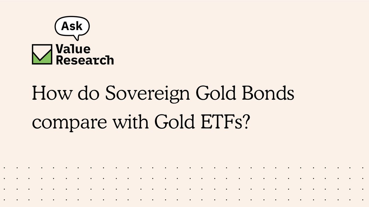 ValueResearch's tweet photo. Watch this video to understand the difference between Gold #ETFs and Sovereign Gold Bonds.
#AskVR
https://t.co/ofchRgIqIw https://t.co/mYEkztExfu