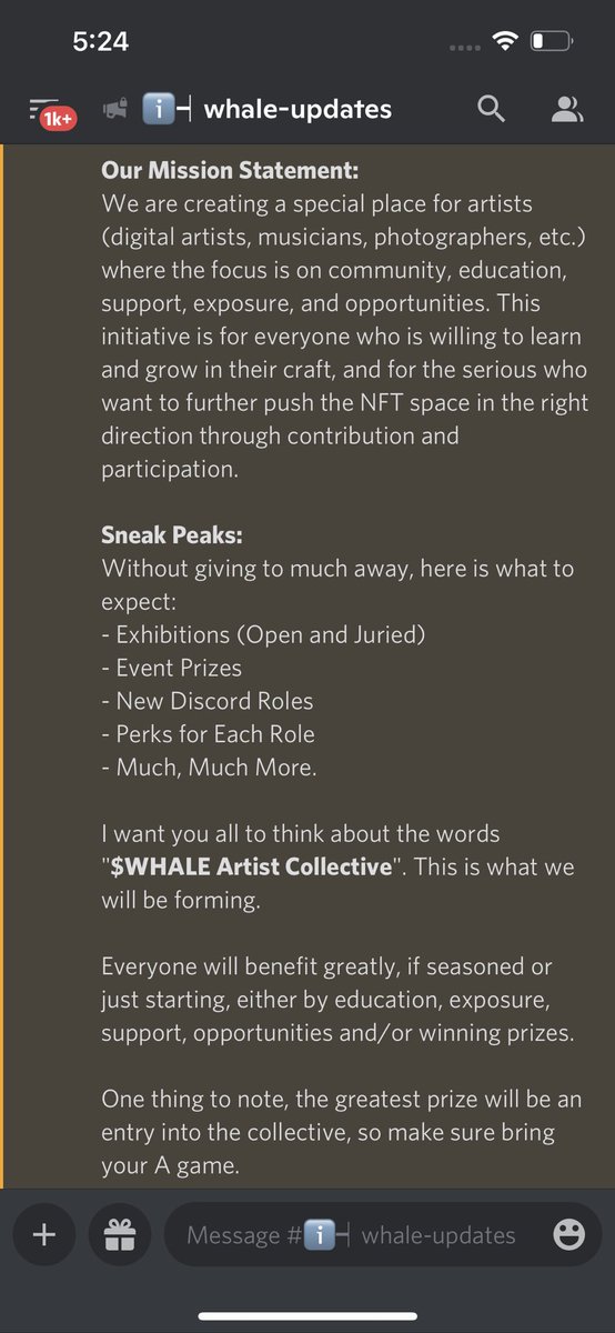 jonny_melon's tweet photo. The entire @whale_community team are forming something great to make the biggest impact for NFT artists and photographers in the space!

Head over to the discord if you’d like to be apart of the $WHALE Artist Collective! Link in 🧵

Here’s just a snippet of what you can expect👇🏾 https://t.co/gW5SwXzx9X
