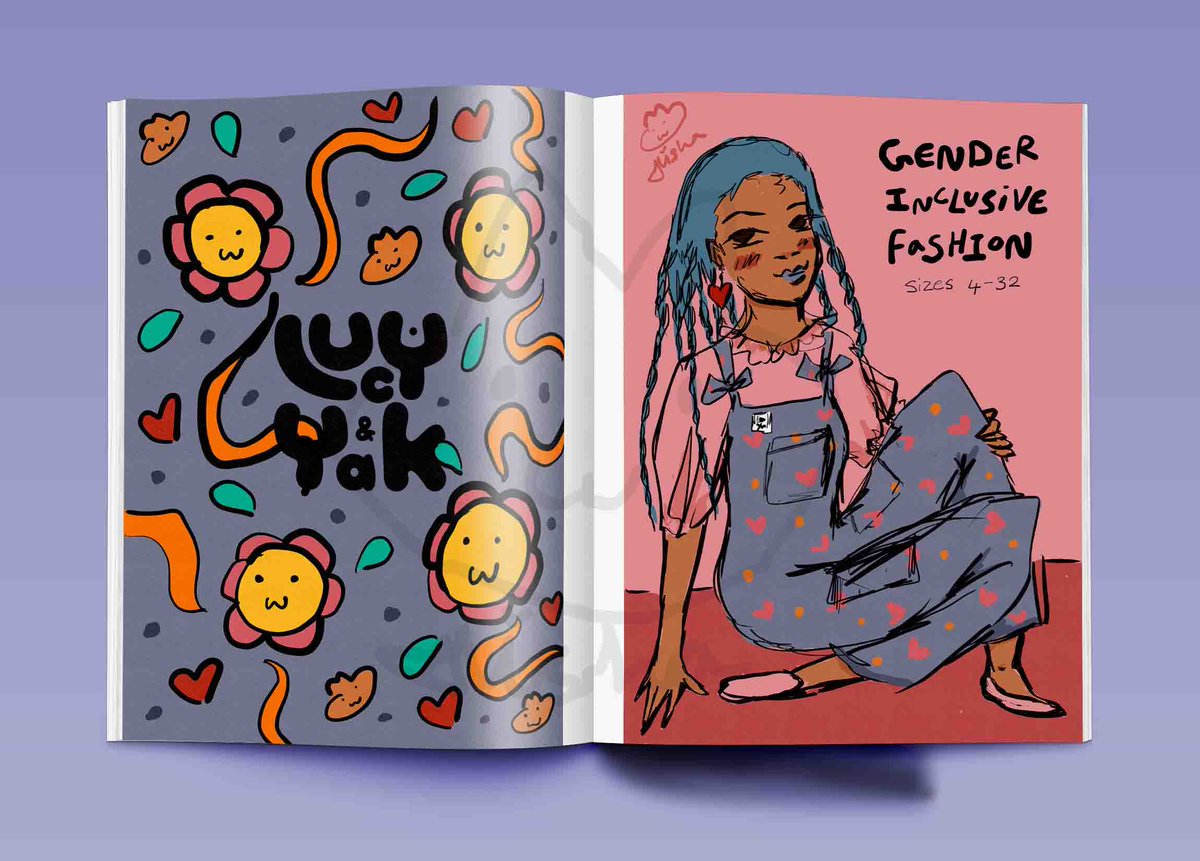 Another magazine mockup.
As an artist I can tell you many cool lads had these on in class. 
Also I made my own pattern for this because I can.
<a href="/LucyandYak/">Lucy & Yak</a> #illustration #editorial #fashionillustration