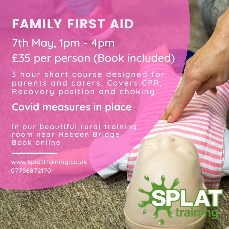 splattraining's tweet photo. Our next family first aid course, coming up in May.
Visit https://t.co/tUxTRaoIud to book your place!
#bookyourplace #familyfirstaid #firstaidcourse #booknow #splattraining #firstaidtraining #firstaid #family #childrenwelcome https://t.co/F7aHKqcFnb