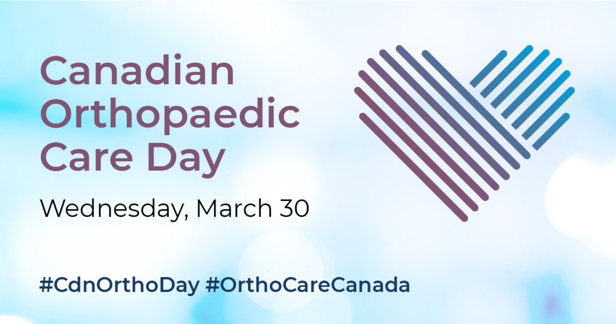 🤗 Happy Inaugural 🍁Canadian🇨🇦Orthopaedic Care Day! 🦴 🔨🪛🔩🦴
#CdnOrthoDay #OrthoCareCanada