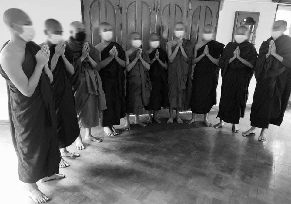 surferdude123's tweet photo. The 415th day of the #Mandalay Sangha Union strike, which is held every year to protest the #MilitaryDictatorship by saying prayers. #2022Mar30Coup  #SaveAbducteesLives  #WhatsHappeningInMyanmar https://t.co/VVU1Cdh3cI