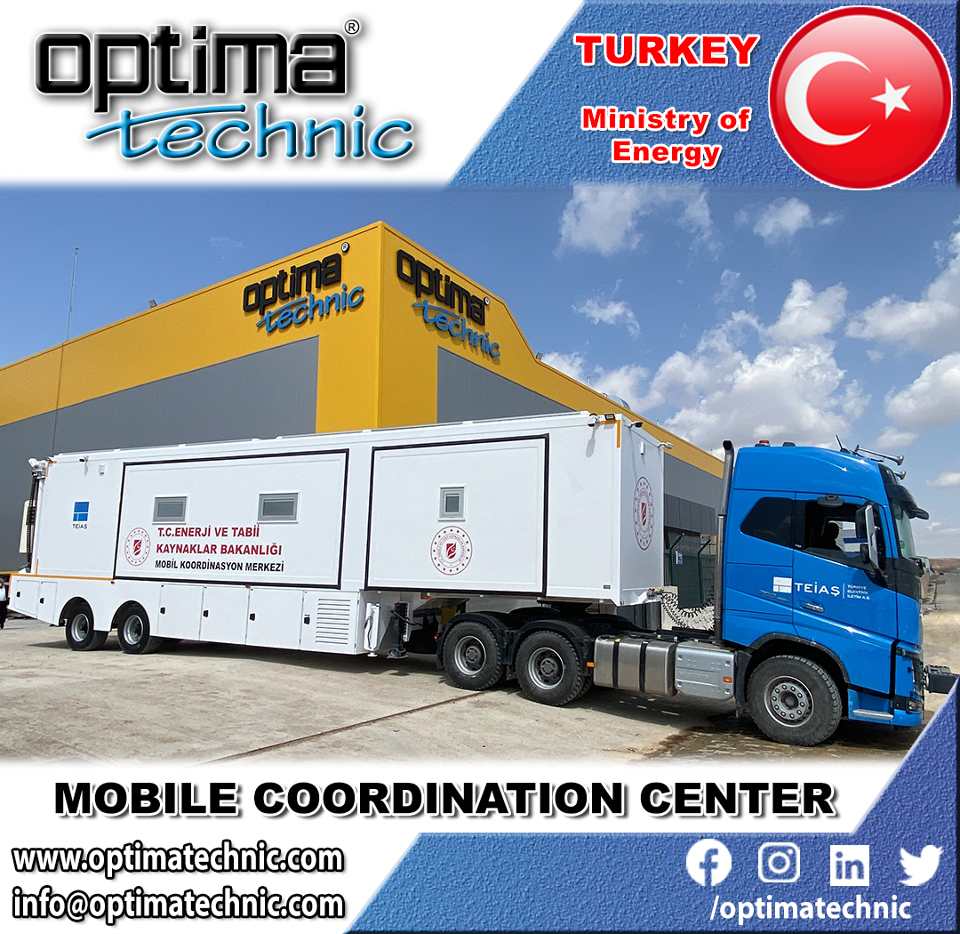 optimatechnic's tweet image. The Mobile Coordination Center, which manufactured by Optima Technic within the scope of the Ministry of Energy project is ready 7/24 for all mission!

#optimatechnic #mobilecommand #mobilecontrol #mobilecoordination #security #turkey #ministryofenergy #madeinturkey @TCEnerji