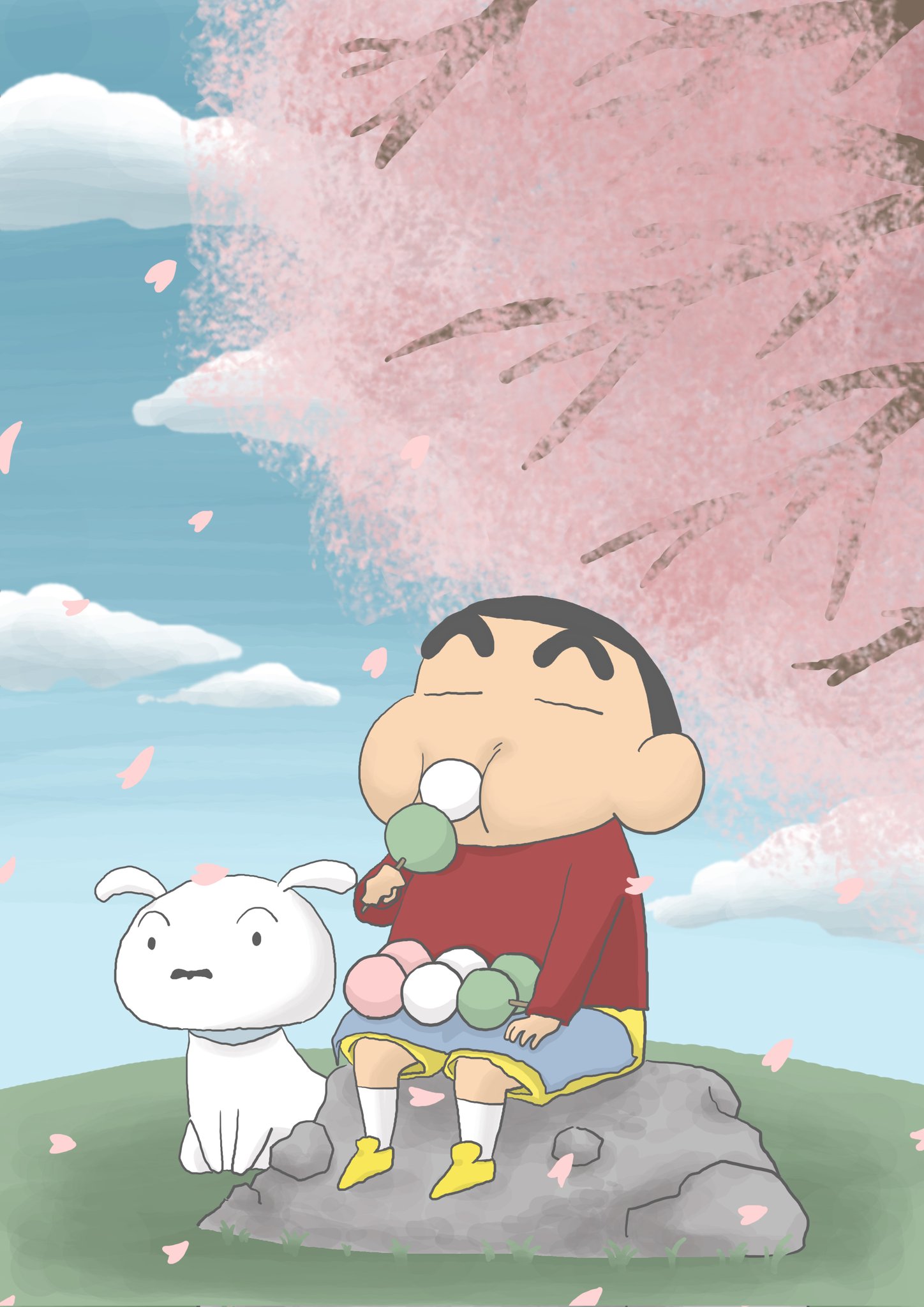 かえのすけ A Twitteren もう春なんだなぁ クレヨンしんちゃん イラスト 絵描きさんと繫がりたい T Co V68opvny8v Twitter