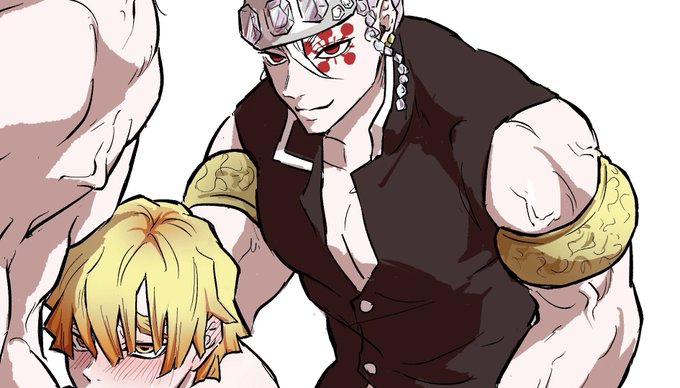 たれぞう⸜( ⍢ )⸝さんがTwitterに投稿した宇髄天元(鬼滅の刃)のイラスト。