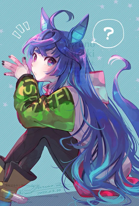 髪下ろしターボ概念…
#ウマ娘 #ツインターボ 