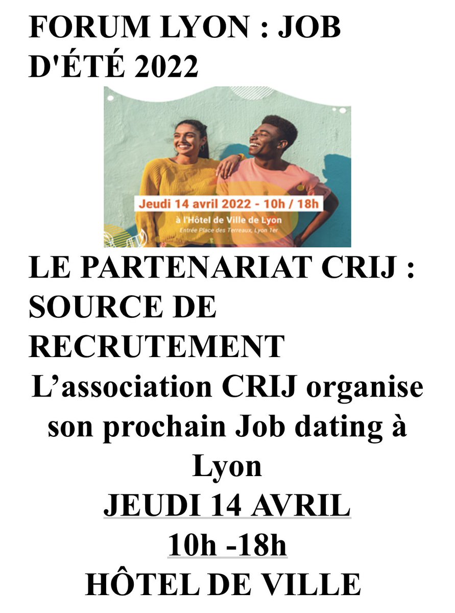 J_Sanfilippo's tweet photo. Les équipes @poleemploi_ara de #LyonConfluence seront présentes pour apporter l’expertise de @pole_emploi sur le « Pôle Coaching » afin de préparer les #jeunes aux entretiens de #recrutement
📍 De nombreuses opportunités sont à saisir dans différents secteurs d’activité
@crijaura https://t.co/32S8GGlLnY