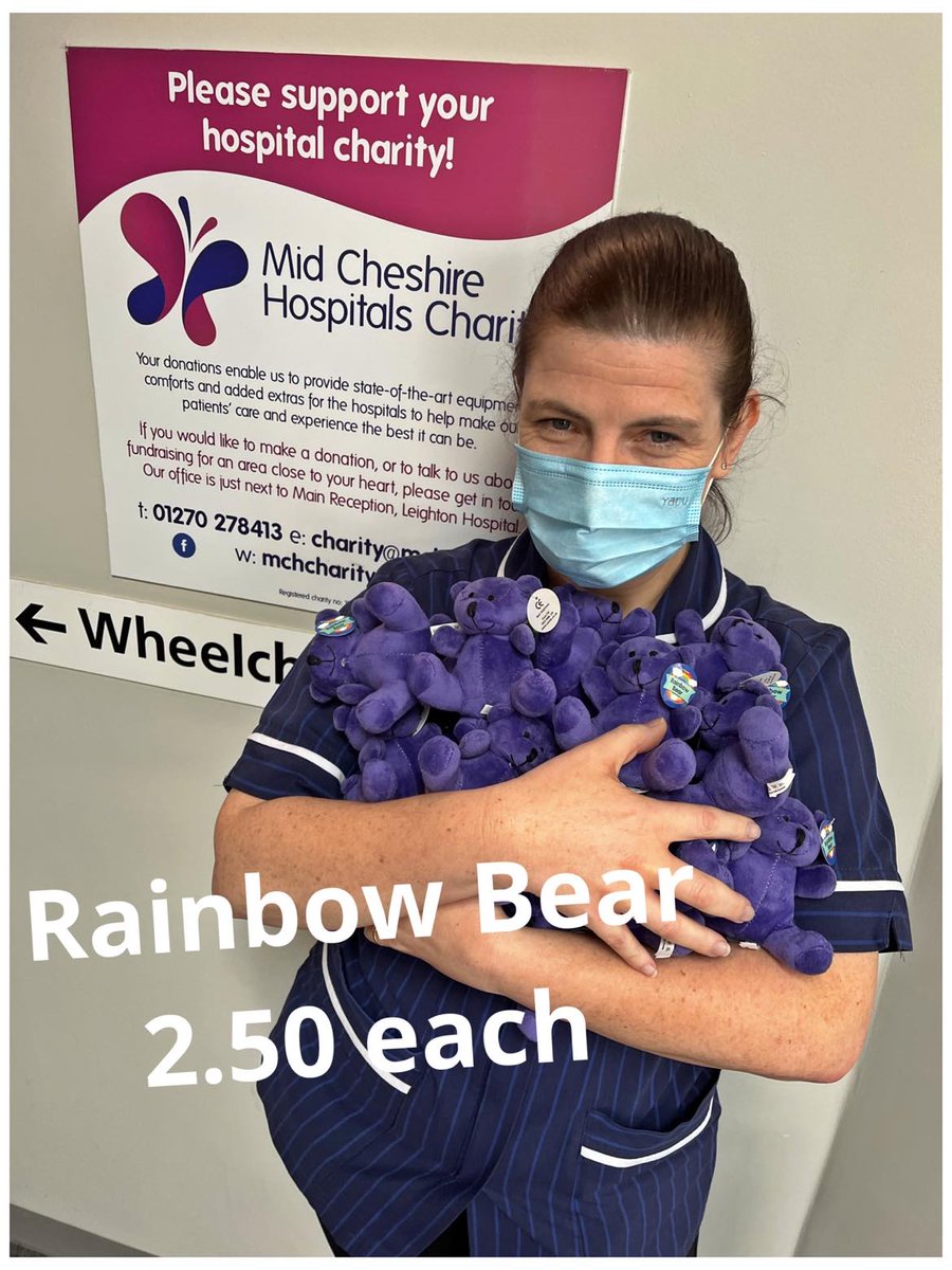mchcharity's tweet photo. Our @CFsupplies bears have arrived and they are all in our favourite colour too 💜They are available in the shop @MidCheshireNHS at Leighton Hospital together with more cute items all for £2.50 each. Raising funds for Cancer Services  https://t.co/ai06TMTVbU  #NHS #CHESHIRE 🧸😍 https://t.co/Mi4T5scE2I