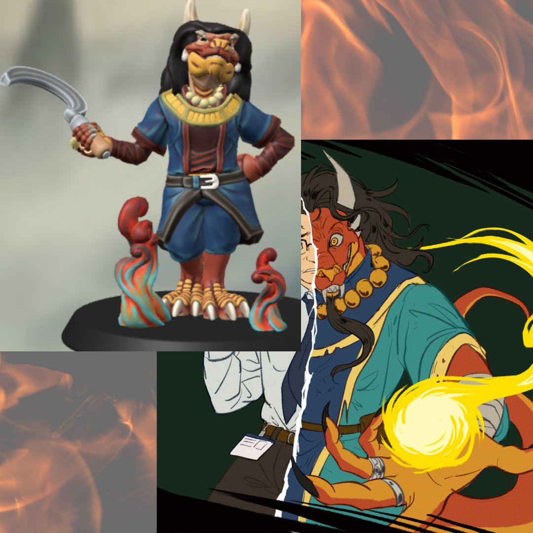 VeryNerdyDad's tweet photo. @HeroForgeMinis I think I did an ok job re-creating my @RunningFeyWild Wild Magic Sorcerer!#HeroForgeContest #dnd #ttrpg #kobold #WildMagic https://t.co/dE3QvxZZFP https://t.co/z2rsTRcinm