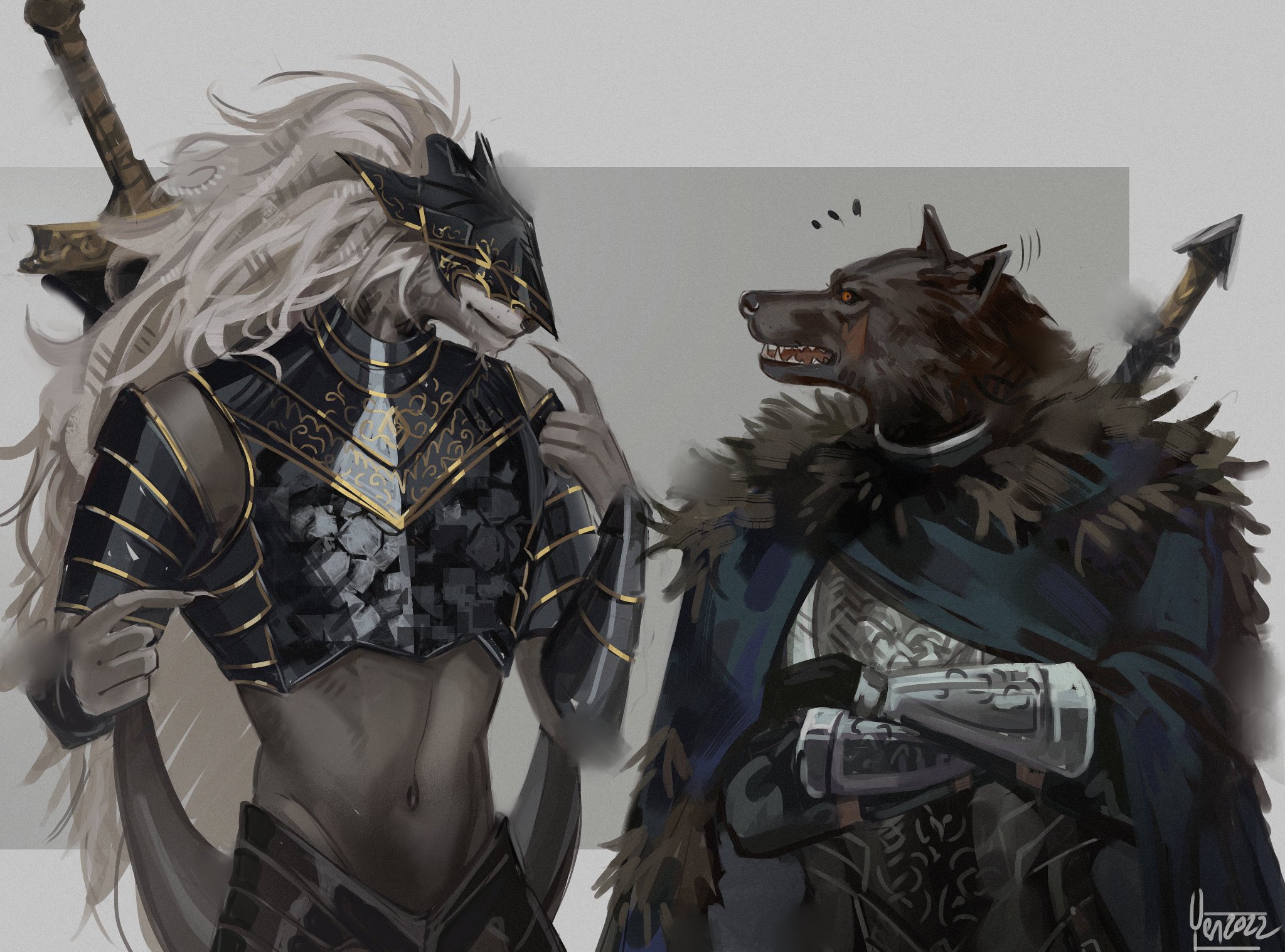 Yen✨ Commissions Open on X: &ldquo;Maliketh and Blaidd (Reupload 