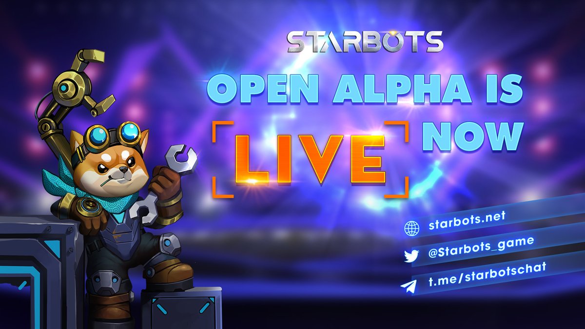 Starbots_game's tweet photo. 1/ [#Starbots OPEN ALPHA OFFICIAL LAUNCH]

🔥After days of grinding, Starbots team is ready to launch the Open Alpha for the Community 🤖🔥

Live on 12:00 pm UTC. It's time to rush into the intense battles of Starbots' Universe 🚀

More details👉:https://t.co/v7ymgEPtI8
#Starbots https://t.co/C38cHAoJ8l