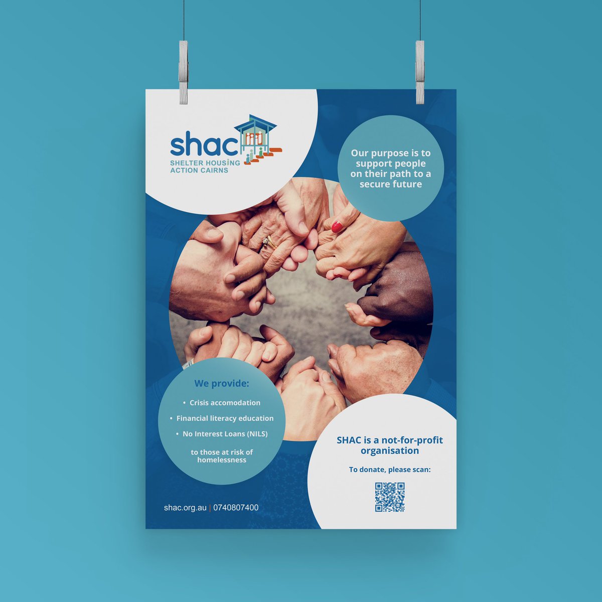 RobChapDesign's tweet photo. Recent poster design for homelessness charity, SHAC (Shelter Housing Action Cairns). The purpose of which being to highlight the services on offer, whilst providing info on how to support via donations.

#graphicdesign #graphicdesigner #posterdesign #indesign #adobe https://t.co/iKtWrea6Eq