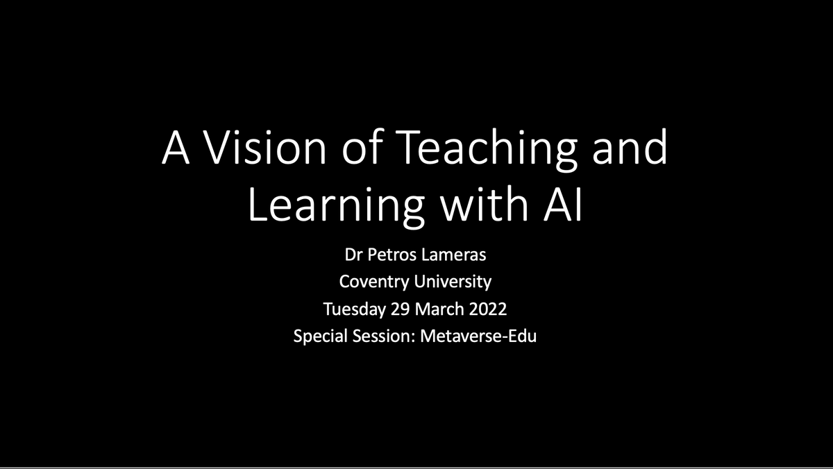 plameras's tweet photo. Our #MetaverseEdu session at the @IEEE_EDUCON conference yielded fruitful outcomes on the metaverse and AI futures for learning. https://t.co/8nQNY7MUgF